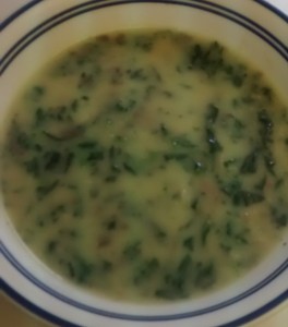 Cheesy Potato Spinach Soup