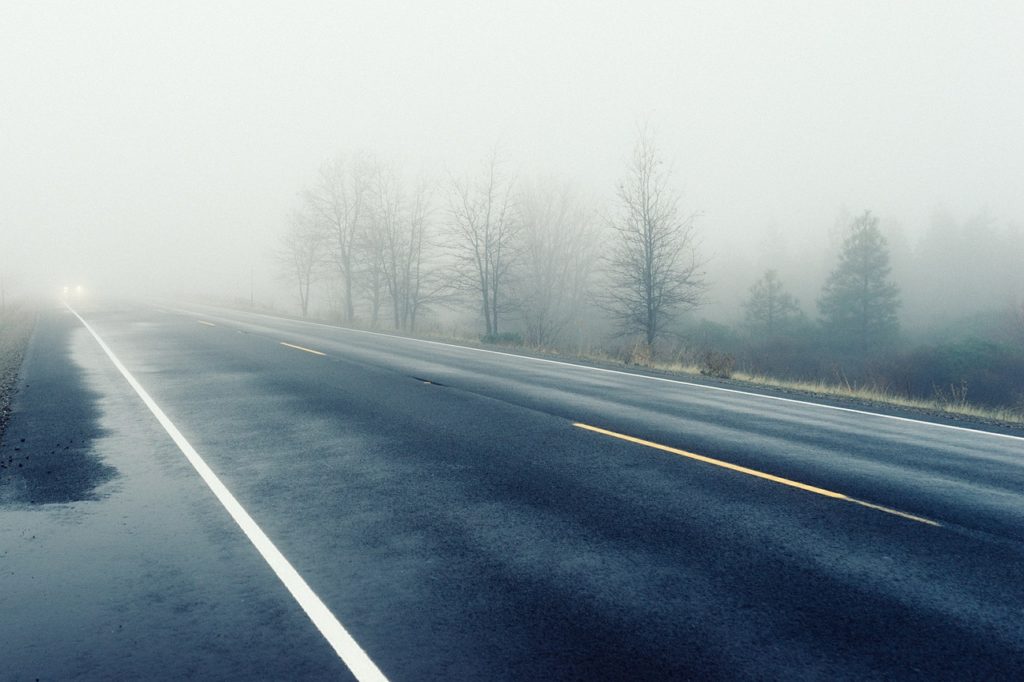 A road in winter